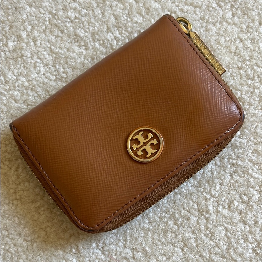 Tory Burch Brown Leather Wallet / Key Ring